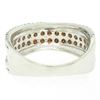 Image 4 : NEW Ladies 14k Gold 1.00 ctw Round White & Brown Diamond Wide Crossover Band Rin
