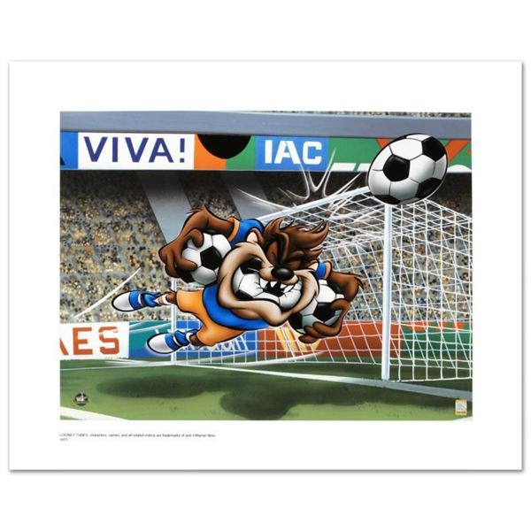  Taz Soccer  Limited Edition Giclee from Warner Bros., Numbered with Hologram Se