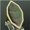 Image 6 : Ippolita 18K Yellow Gold Large Unique Black Mother of Pearl .65 ctw Diamond Ring