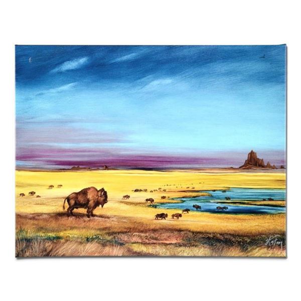 "Where the Buffalo..." Limited Edition Giclee on Canvas by Martin Katon, Numbere