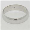 Image 6 : Classic Unisex 14K White Gold 5.0mm Domed Polished Comfort Fit Wedding Band Ring