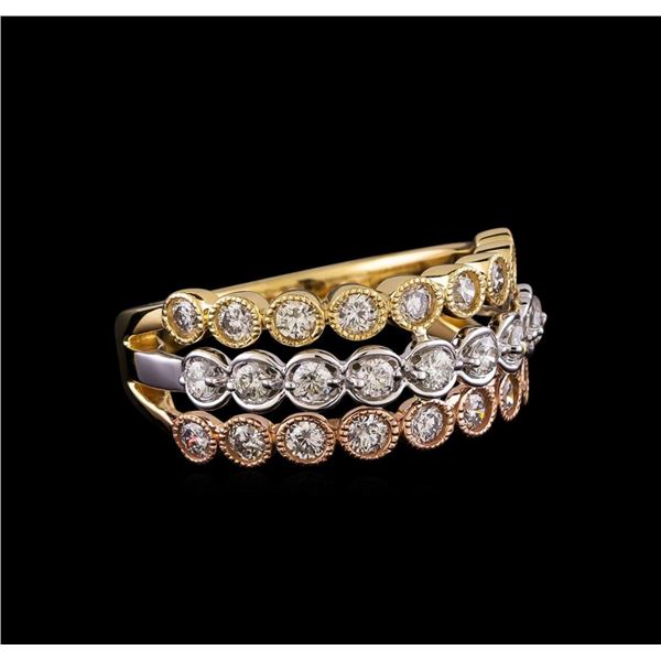 1.05 ctw Diamond Ring - 14KT Yellow, White, And Rose Gold