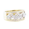 0.52 ctw Diamond Wide Band - 14KT Yellow And White Gold