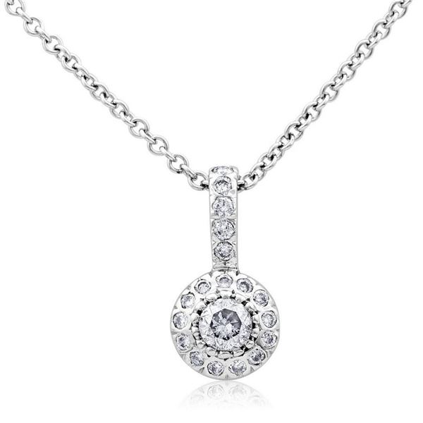 14k White Gold 0.50 ctw Diamond Pendant, (I1-I2/H-I)