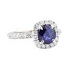2.58 ctw Sapphire And Diamond Ring - 14KT White Gold