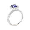 Image 4 : 2.58 ctw Sapphire And Diamond Ring - 14KT White Gold