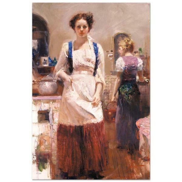 Pino (1939-2010), "The Country Chef" Artist Embellished Limited Edition on Canva