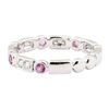Image 3 : 0.55 ctw Pink Sapphire and Diamond Ring - 14KT White Gold