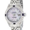 Rolex Ladies Stainless Steel Pink MOP Diamond & Sapphire 26MM Datejust