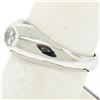 Image 3 : Men's 14kt White Gold 0.25 ctw Bezel Round Diamond Solitaire Band Ring