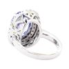 Image 3 : 4.75 ctw Tanzanite And Diamond Ring - 14KT White Gold