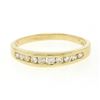 14k Solid Gold 0.28 ctw 10 Round Brilliant Cut Channel Diamond Ladies Band Ring