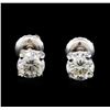 1.06 ctw Diamond Stud Earrings - 14KT White Gold