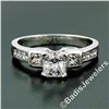 Image 2 : Estate 18kt White Gold 1.42 ctw GIA Certified Radiant Diamond Engagement Ring