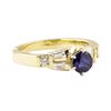 Image 1 : 1.40 ctw Blue Sapphire And Diamond Ring - 14KT Yellow Gold