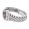 Image 5 : Rolex Mens Stainless Steel Diamond Lugs Purple Diamond & Ruby Datejust Wristwatc