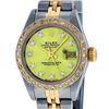 Rolex Ladies 2 Tone Yellow VS Diamond Oyster Perpetual Datejust Wristwatch