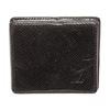 Louis Vuitton Black Taiga Leather Square Coin Case