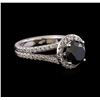3.58 ctw Black Diamond Ring - 14KT White Gold