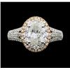 Image 2 : 1.54 ctw Diamond Ring - 18KT White And Yellow Gold