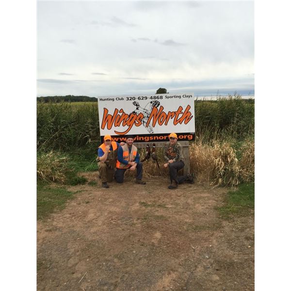 Wings North One Year Membership with Initiation Fee, two 8  bird hunts and two rounds of sporting cl