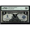1899 $1 Black Eagle Silver Certificate PMG 30