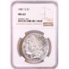 Image 1 : 1881-S $1 Morgan Silver Dollar Coin NGC MS63 Nice Toning