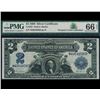 1899 $2 Mini Porthole Silver Cert PMG 66EPQ