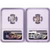 Image 2 : Lot of (2) 1945-D Mercury Dime Coins NGC MS65