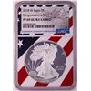 Image 1 : 2018-W $1 Proof American Silver Eagle Coin NGC PF69 Ultra Cameo Congratulations Flag