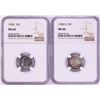 Lot of 1958 & 1958-D Roosevelt Dime Coins NGC MS66