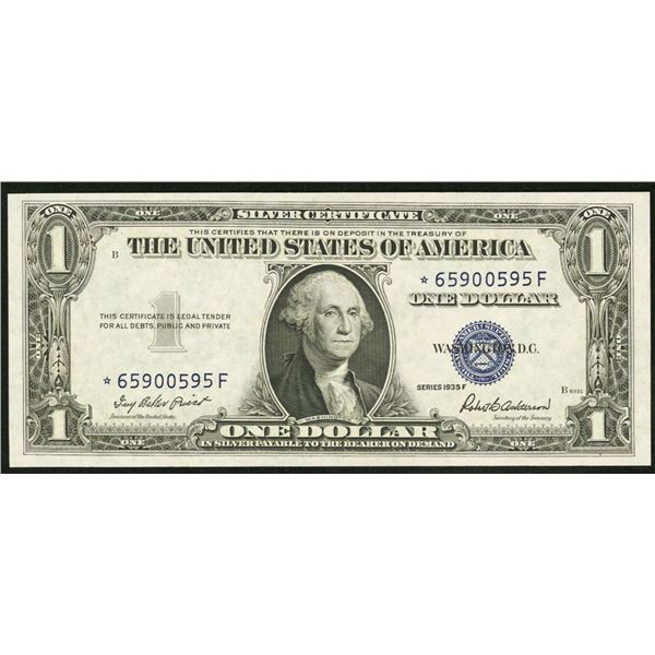 1935F $1 STAR Silver Certificate