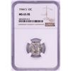1944-S Mercury Dime Coin NGC MS65FB