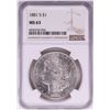 1881-S $1 Morgan Silver Dollar Coin NGC MS63 Nice Toning