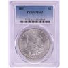 Image 1 : 1887 $1 Morgan Silver Dollar Coin PCGS MS63