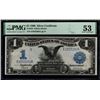 Image 1 : 1899 $1 Black Eagle Silver Certificate PMG 53