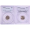 Lot of 1954-D & 1955-D Roosevelt Dime Coins PCGS MS66