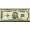 1934D $5 STAR Wide Silver Certificate