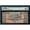 Image 1 : 1864 $10 T-68 Confederate PMG 64
