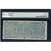 Image 2 : 1864 $10 T-68 Confederate PMG 64