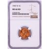 Image 1 : 1947-D Lincoln Wheat Cent Coin NGC MS66RD