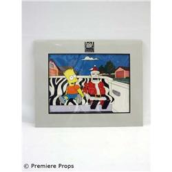 The Simpsons Original Cel: Bart with Toy Santa