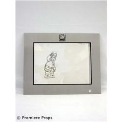 The Simpsons: Homer as Santa Orig. Drawing