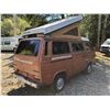 Image 3 : 1984 VW WESTFALIA VANAGON FULL CAMPER, BROWN, VIN# WV22B0258EH047703, 36607KM, 4 CYLINDER, 4 SPEED