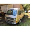 Image 1 : 1985 VW WESTFALIA VANAGON GL FULL CAMPER, YELLOW, VIN# WV2ZB0255FH101797, FRIDGE, STOVE, SINK