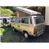 Image 2 : 1985 VW WESTFALIA VANAGON GL FULL CAMPER, YELLOW, VIN# WV2ZB0255FH101797, FRIDGE, STOVE, SINK