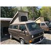 Image 1 : 1985 VW WESTFALIA CAMPER, BROWN VIN# WV2ZB0252FH047732, 383019KM, 4 SPEED MANUAL, LOW KM ENGINE,