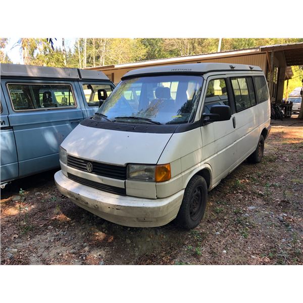 1993 VW WESTFALIA EUROVAN MV WEEKENDER, WHITE, VIN# WV2MC070XPH067233, 245480KM, AUTOMATIC, SEATS