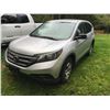 Image 2 : 2014 HONDA CRV SUV, GREY, VIN# 2HKRM3H30EH000800, 34492KM, CD/PW/DV/CC/PL/TW/AC/HS/2WD, STARTS & RUN