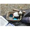 Image 3 : CAMPING SUPPLY KIT (PROPANE STOVE, COOLERS, 2 X SLEEPING BAGS, POTS, PLATES, CUTLERY, FOLDING